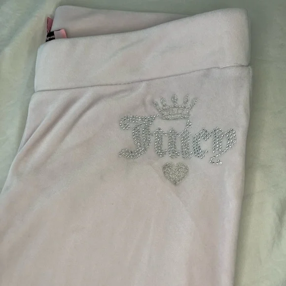 Y2K Juicy Couture baby pink ballet velour vintage tracksuit pant size small - Picture 2 of 8